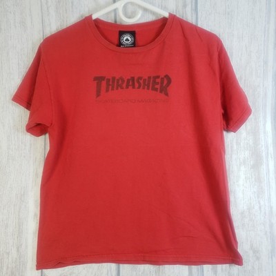 Thrasher Skateboarding Magazine youth Large t-shirt Red Cotton - iconic logo
