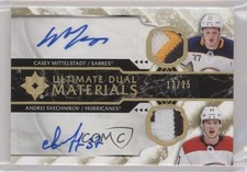 2018-19 Ultimate Collection 13/25 Casey Mittelstadt Andrei Svechnikov Auto 0zu