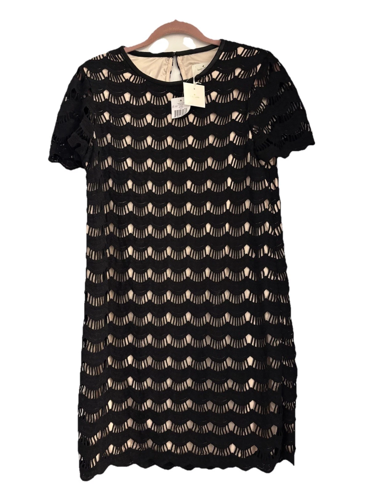 Abito Kate Spade New York Nero Virginia Pizzo Cambio Nuovo 10