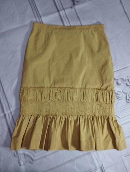 Women Dries Van Noten Skirt Mustard Polyester 40 /