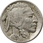 1927-D 5c Buffalo Nickle / Horns