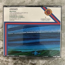 Brahms:The Complete Concerots (Odyssey CD) Zubin Mehta, Gould ALL 3 DISC NEAR MI