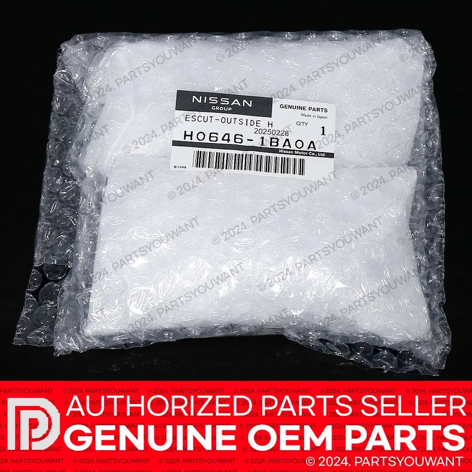 GENUINE Nissan Infiniti OEM Outside Exterior Door Handle Cover Escutcheon SET Foto 4 de 4