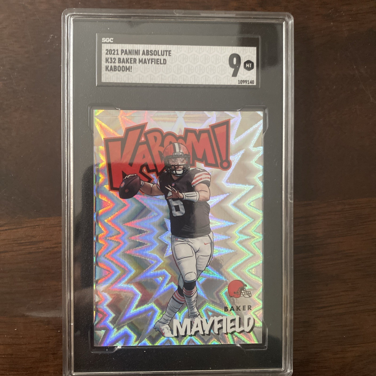 2021 Panini Absolute - Kaboom! Baker Mayfield #K32 SGC 9 Mint Case Hit Rare