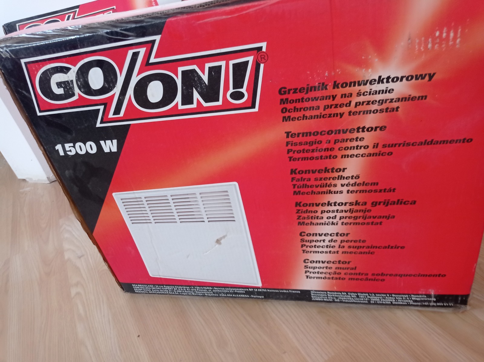 Convecteur mural GO/ON! 1500W blanc pour chauffage fixe