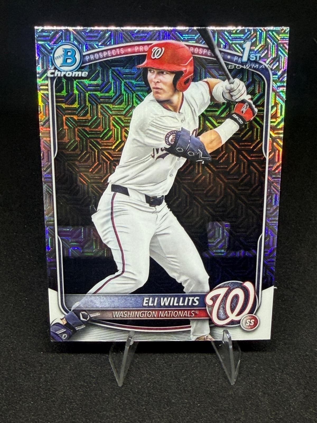 2025 Bowman Draft #BDC-1 Eli Willits Chrome Mojo Refractor