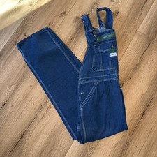 Liberty Blue Denim Jean Carpenter Utility Workwear Overalls Unisex Size 34 X 32
