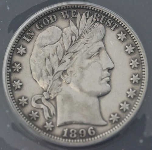 1896 Barber Half Dollar 50c ANACS VF-20 Cert #7870360 - Original VF Key Date