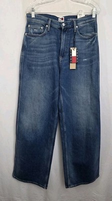 NWT Tommy Jeans Womens Claire High-Rise Wide Light Blue Wash 30X30 RT $119.0