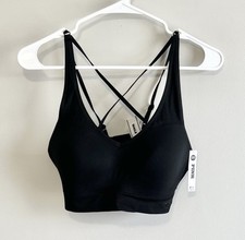 NWT Victoria's Secret PINK Active Seamless Air Sports Bra Black Size Medium