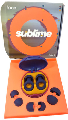 LOOP Sublime Quiet 2 Reusable Noise-Reducing Earplugs Sleep Travel Denim Dream