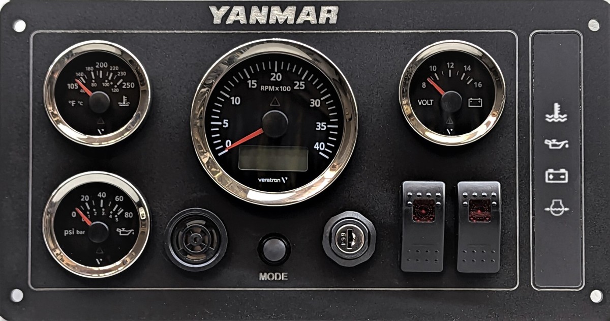 YANMAR ヤンマー メーター パネル YANMAR 24V 2713H ステンレス取付 