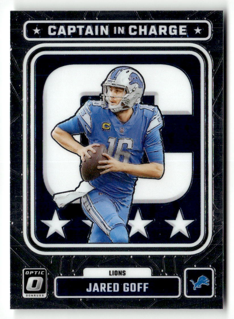 2023 Donruss Optic #CC-JG Jared Goff Captain in Charge