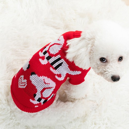Winter Warm Dog Clothes Knitted Sweater Jumper Pet Small Puppy Costume Coat ф - Picture 35 of 63
