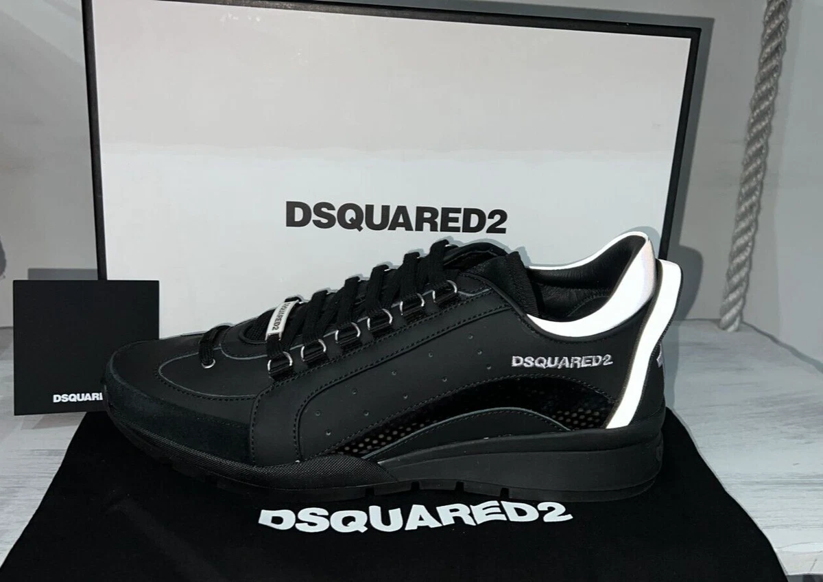 DSQUARED2 Lade Up Low Top Sneakers Men s Shoe Man Black Size Eu 43 Leather DSS01
