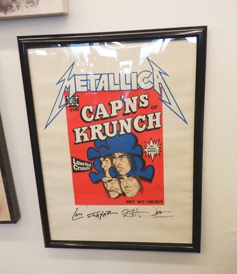 Metallica Signed Cap'ns of Krunch Poster 4609/5000, Framed | eBay