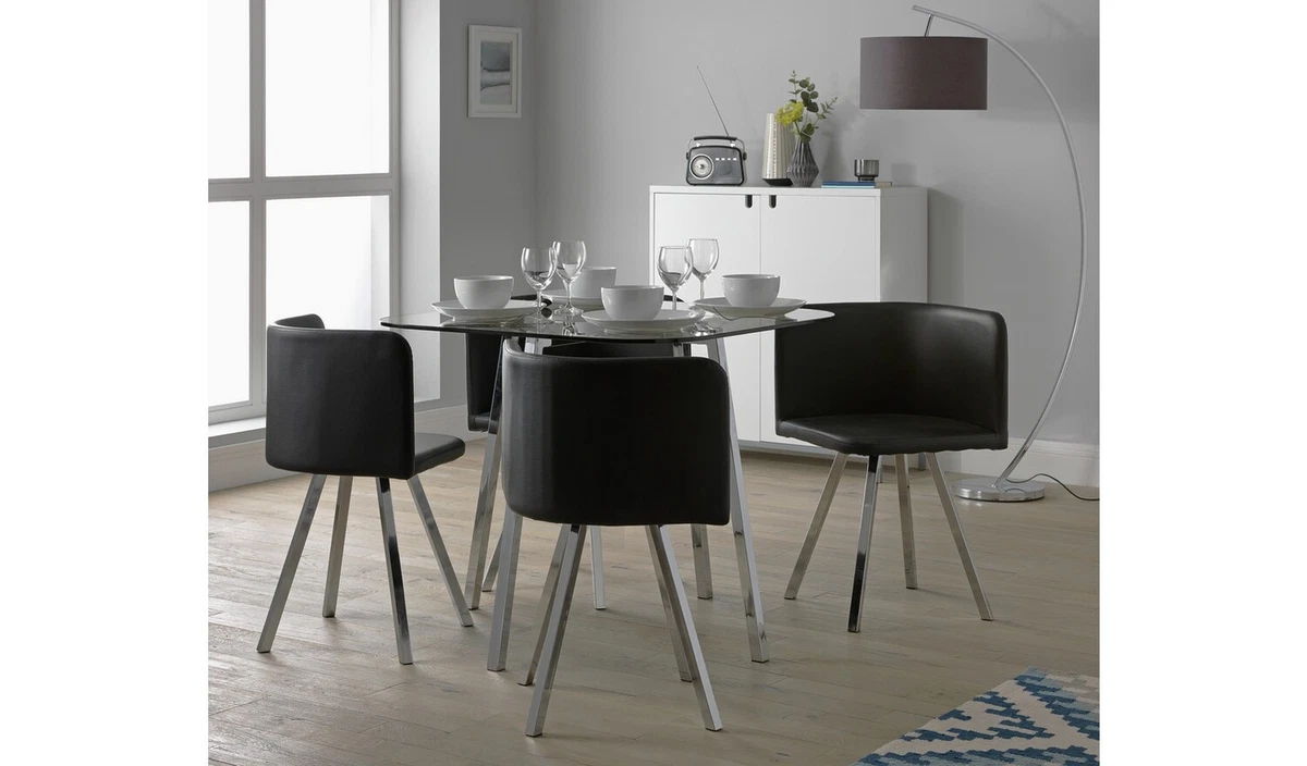 Elsie glass dining table deals
