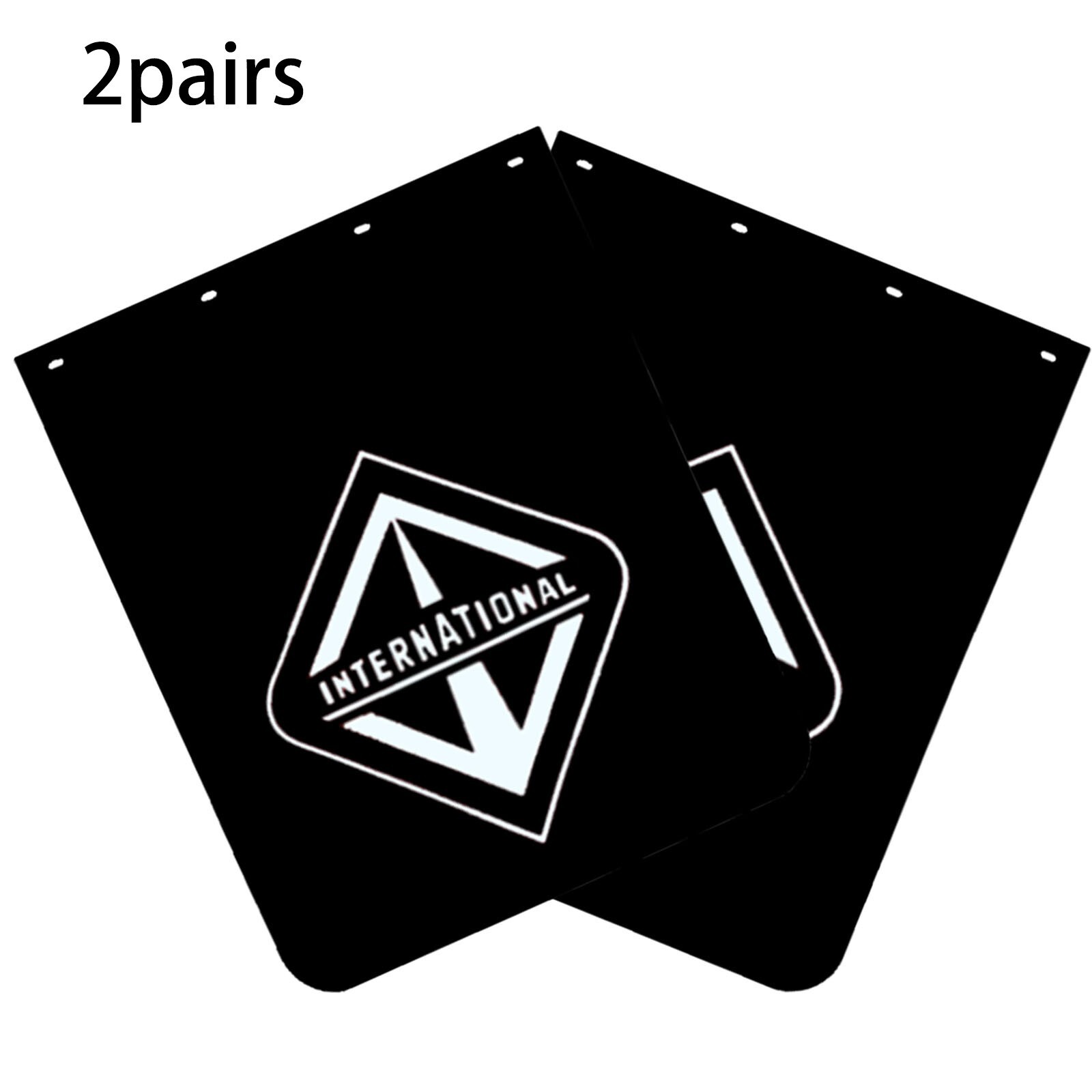 24x30 Heavy Duty Semi Truck Mud Flaps Black Set of 4 for Trailers