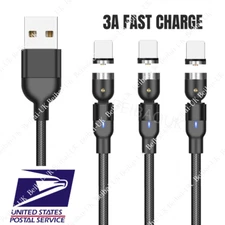 3Pack 3/6 Ft Magnetic Cable Fast Charging Cord For iPhone 6 7 8 X 11 USB Charger