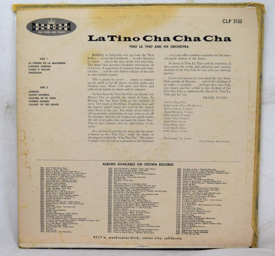 Tino La Tino Cha Cha Cha LP | eBay
