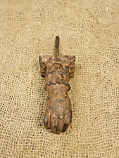 Vintage Rustic Cast Iron Door Knocker, Victorian Ornate Lady's Hand With Ball