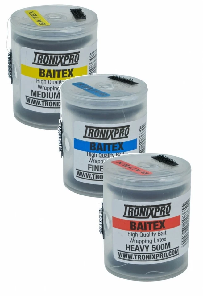 Tronix Pro BAITEX hochwertige Köderverpackung Latex / elastisch - GROSSMASSE 500M Spulen