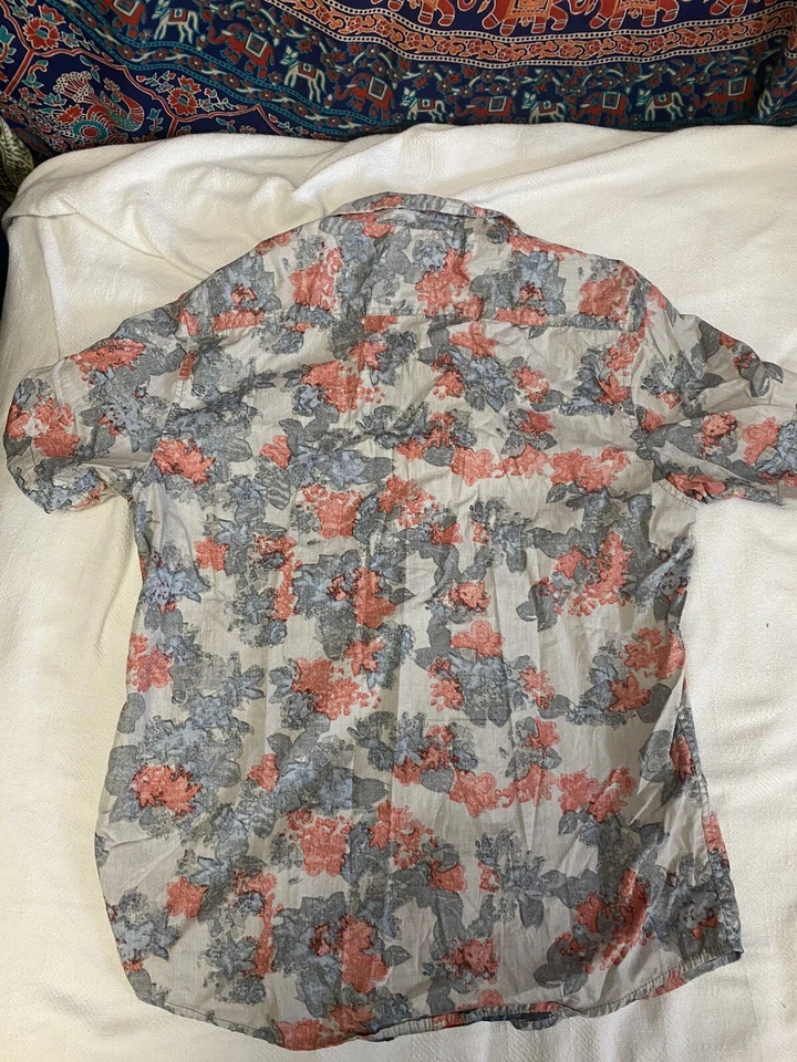 American Rag Shirt Adult Large Slim Fit Floral Short Sleeve Button Up Beach Mens - Image 4 of 4