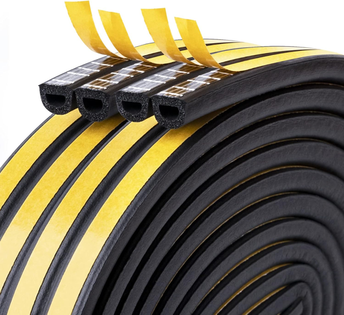 Door Weather Stripping, Soundproof Insulation Seal Strip for Windows with Self-A