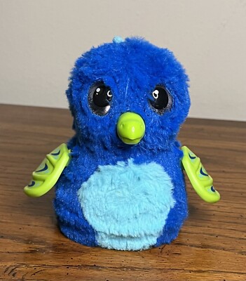 Hatchimals Draggle Blue Dragon Bird Plush Spin Master Stuffed Animal  WORKS