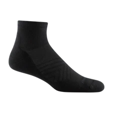 Darn Tough 1055 Black Men's Coolmax® Run Quarter Ultra-Lightweight Running Socks