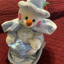 GUND Icy GliderSNOWMAN CHRISTMAS STAR STUFFED NWT snowman on sled animated