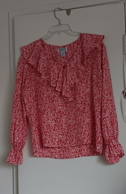 Red Womens Blouse  Size Medium Express