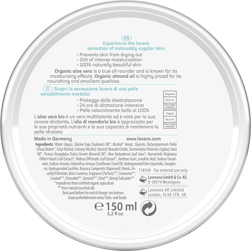 lavera basis sensitiv All-Round Cream - Natural Cosmetics - vegan - Organic Alo - Picture 3 of 5