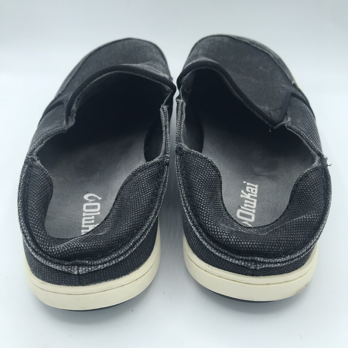 OLUKAI NOHEA LOLE GRAY CANVAS SLIP ON SHOES MENS SZ 8 | eBay display picture 3