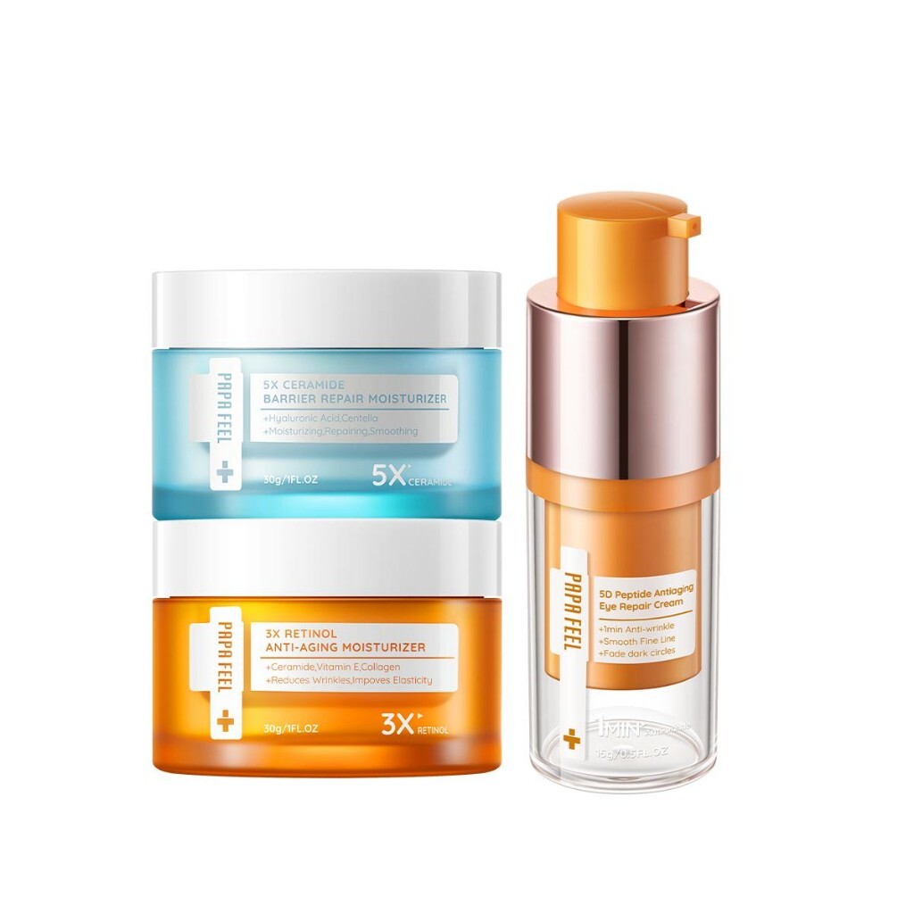 PAPA FEEL 5X Ceramide Recover Cream + Moisture Cream + Anti-Aging