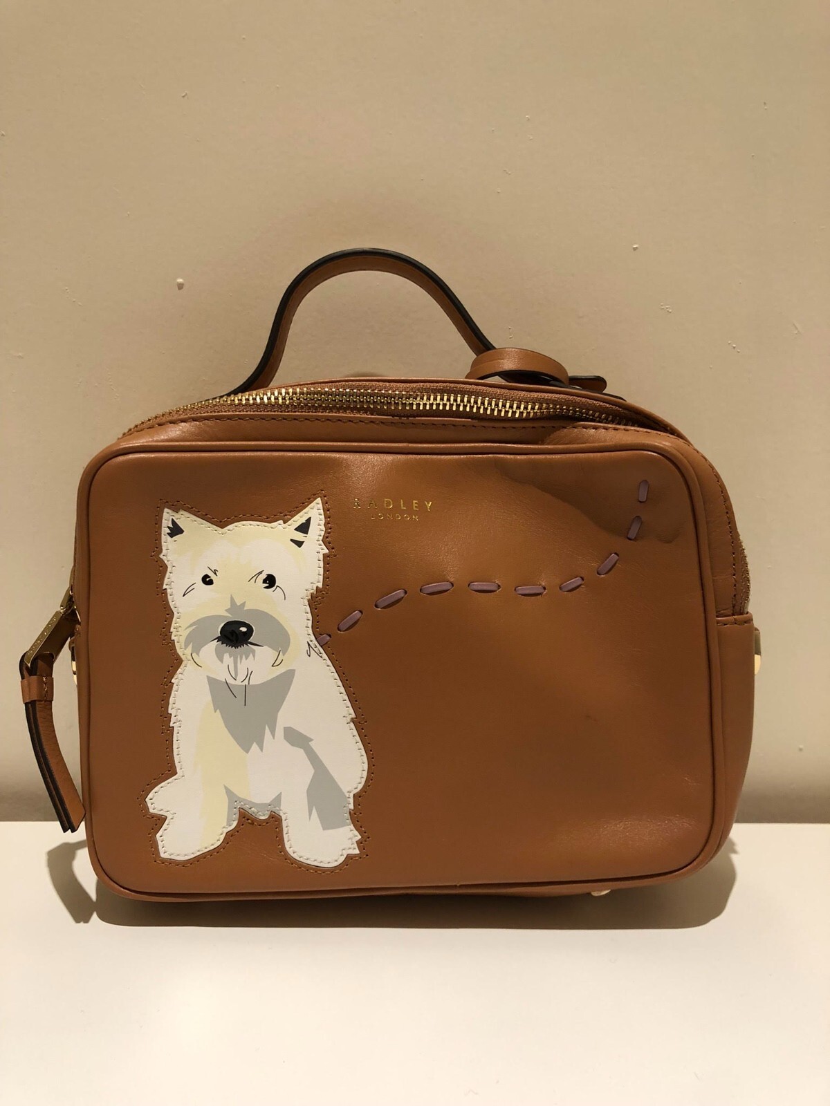 RADLEY AND FRIENDS SMALL ZIP TOP CROSSBODY BAG IN BROWN eBay