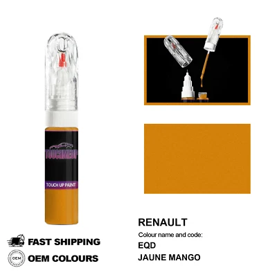 TOUCHMEUP POUR RENAULT JAUNE MANGO EQD Kit de fixation pinceau stylo peinture retouche ...