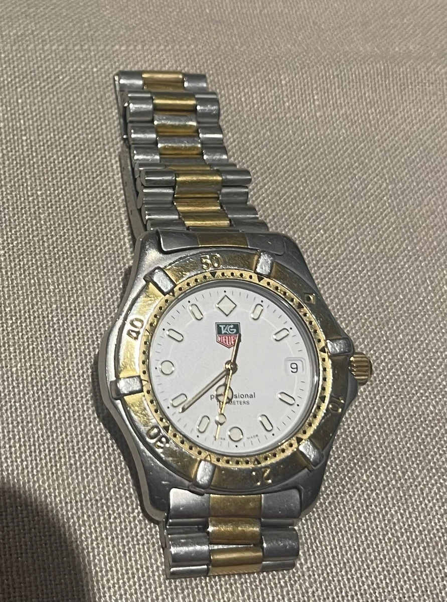 TAG HEUER PROFESSIONAL 200M WE 1122 R SAPPHIRE CRYSTAL TWO TONE MEN S WATCH