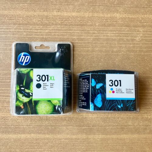 NEUF Lot 2 Cartouches Originale HP 301 XL Noire + HP 301 Couleurs !