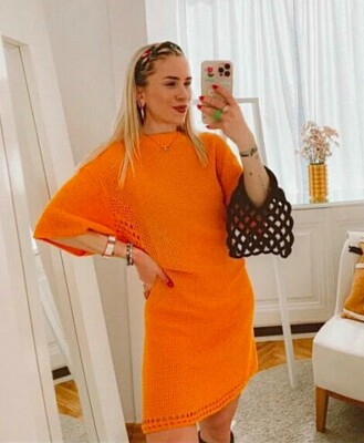 open lace back dress Twisted Rope T Shirt Dress main image 1