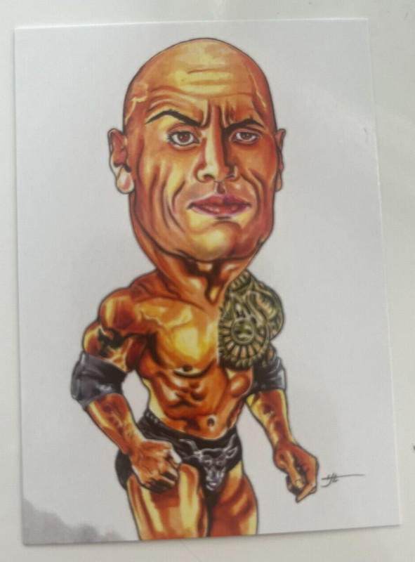 DWAYNE "THE ROCK" JOHNSON Crazy Caricatures Base #11