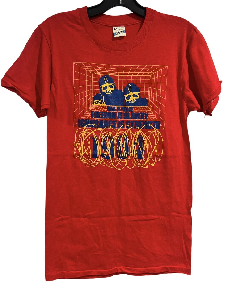 George Orwell 1984 “Thought Police” Brave New World Vintage 80s T-Shirt USA