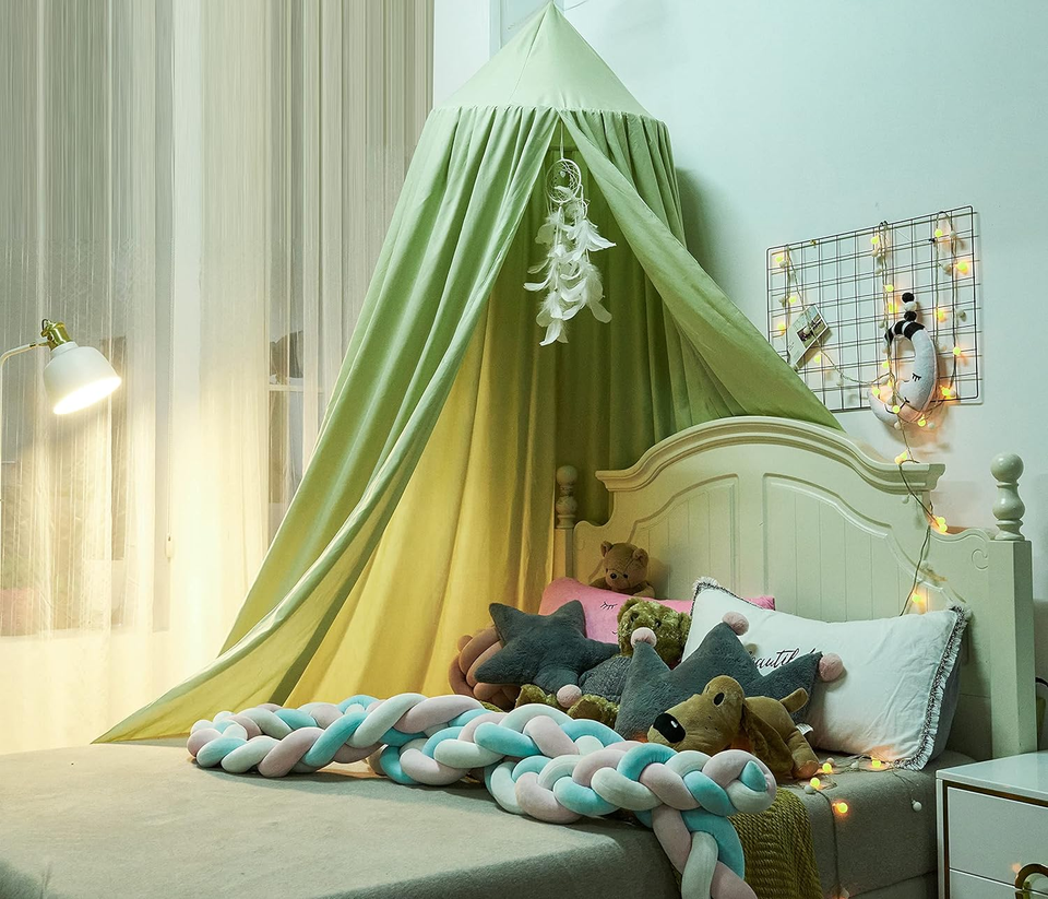 Bed Canopy for Girls, round Dome Canopy Curtains Room Decoration