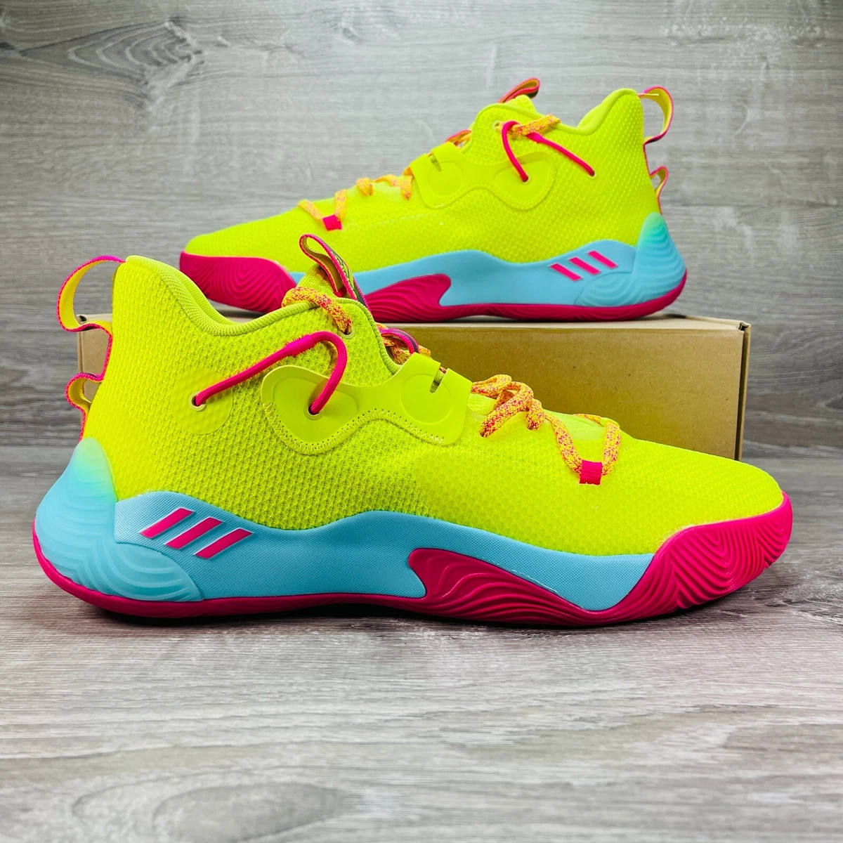 adidas Mens Basketball Shoes Size 12 Harden Stepback 3 Solar