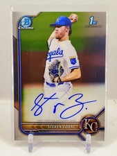 2022 Bowman Chrome 1st Steven Zobac Base Auto Royals HOT ROOKIE RC Autograph C4