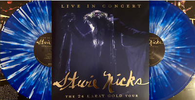 Stevie Nicks  Live In Concert The 24 Karat Gold Tour Blue White Splatter 2 Vinyl