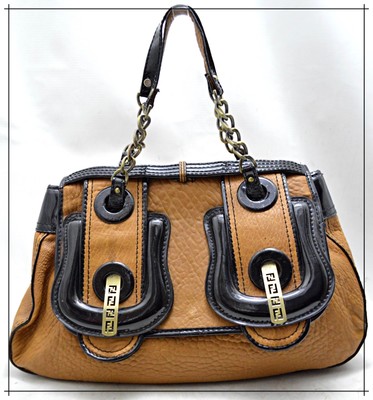 fendi black patent leather bag