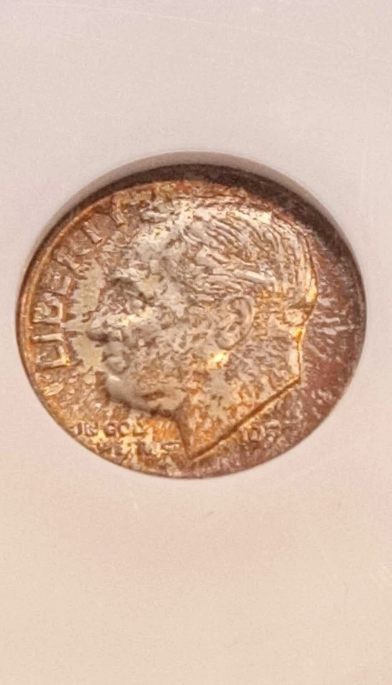 Uniquely Toned 1957 D Roosevelt Dime 10c - NGC MS 67 - UNC - Uncirculated - Image 2 of 4