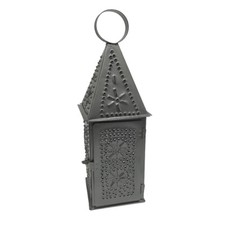 Punched Lantern, Antiqued Tin Finsih