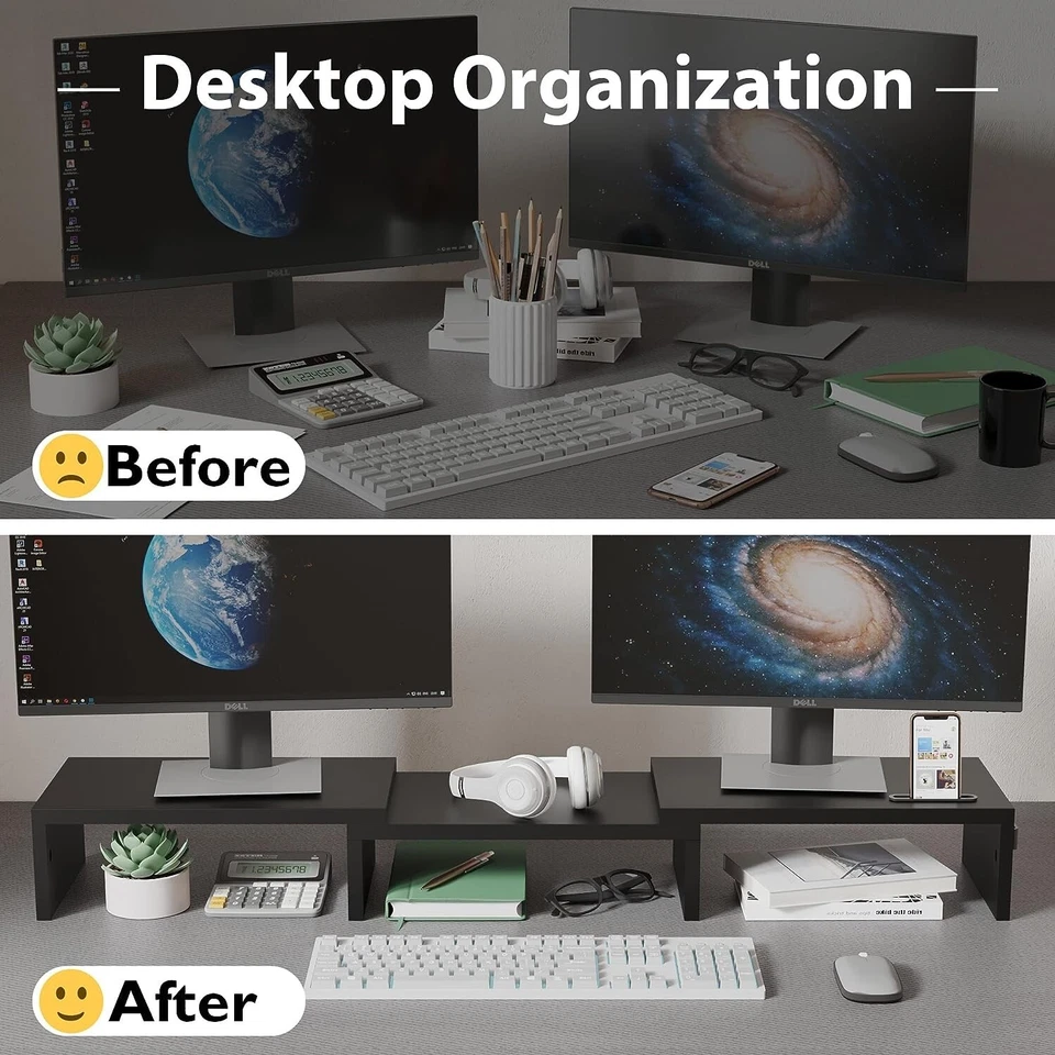 Monitorständer Halter Dual Organizer Dektop Smartphone Halter PC Monitor F269 - Bild 2 von 4